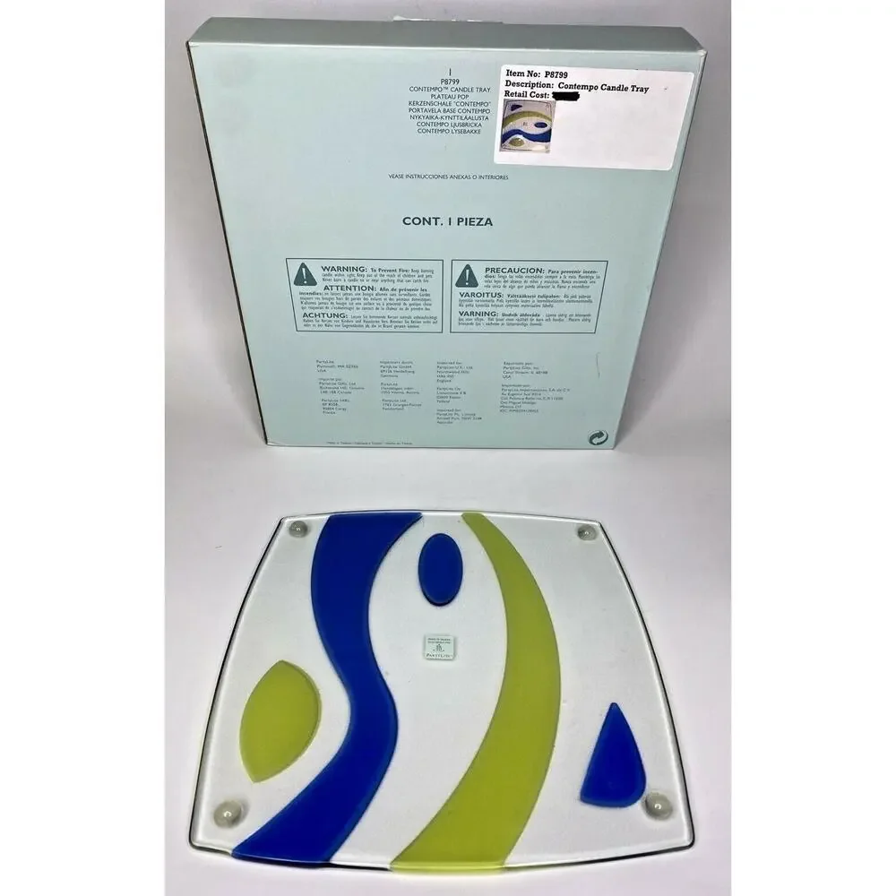 PartyLite Contempo Candle Tray Retired NIB P8D/P8799‎